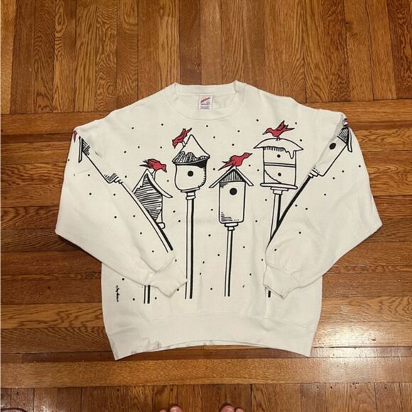 Vintage‎ all over print cardinal crew neck - Picture 1 of 5